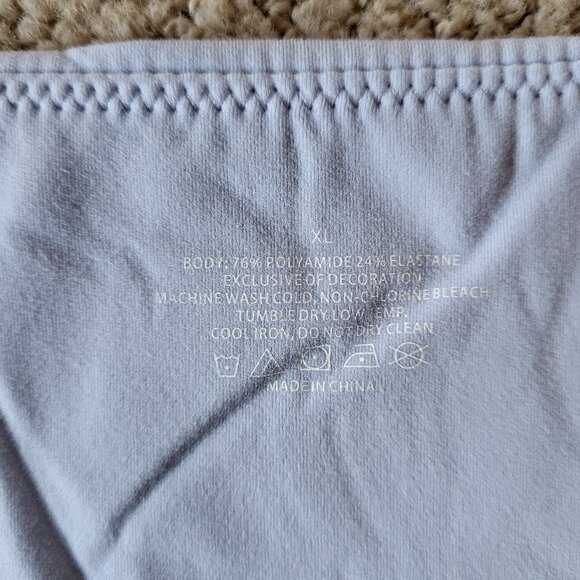 Women’s Long Sleeve V-Neck Bodysuit – Light Blue – NIP – Shaperx - Picture 4 of 12